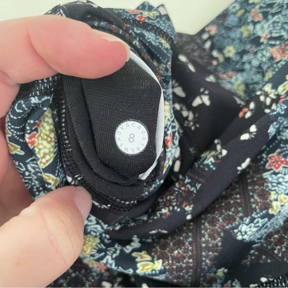 Lululemon Wunder Under Hi-Rise 7/8 Tight *25"Assemblage Alpine White Multi Sz 8 - Picture 9 of 10